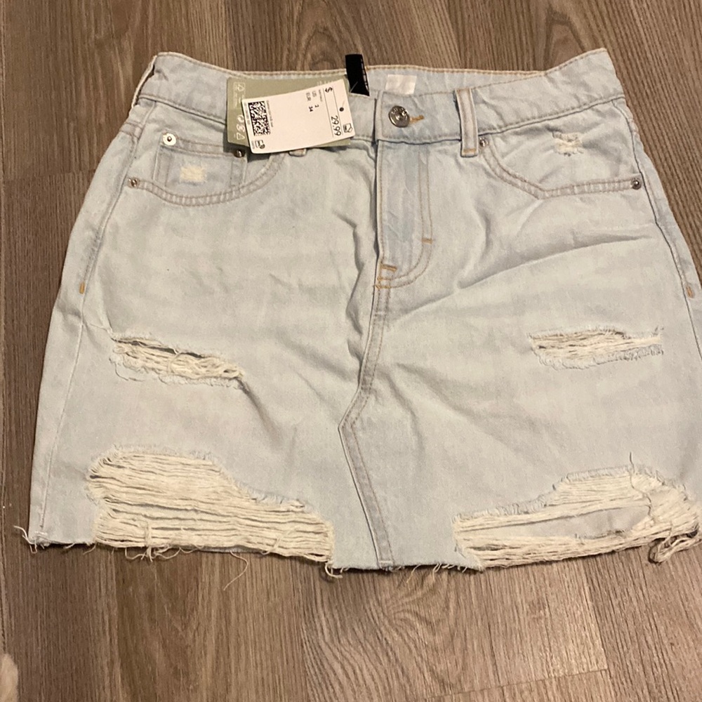H&M denim mini skirt